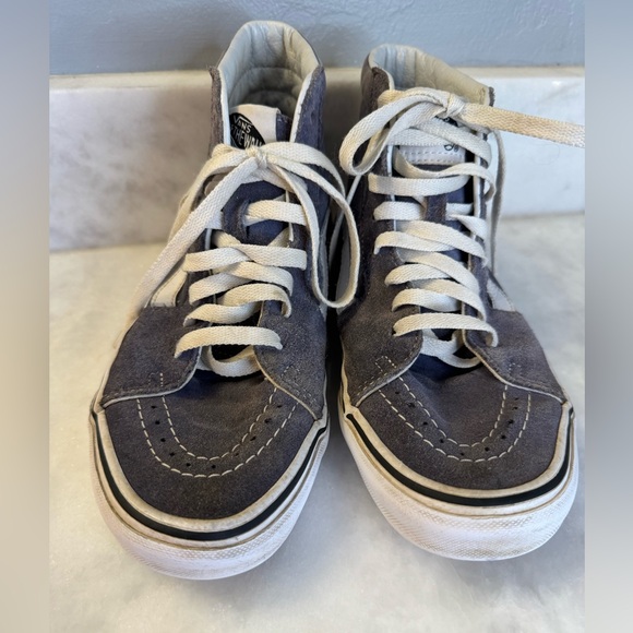 Vans Off the wall Grey suede and canvas High Tops mens 7 women’s 8.5 - Picture 3 of 9